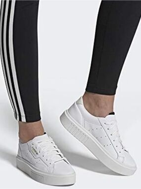 Adidas Originals Women's White Sleek Super Sneaker Shoe Size 7
